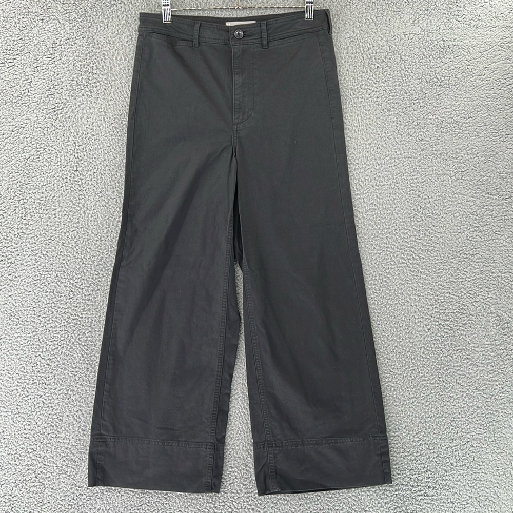 Everlane‎ Women Sz 4 High Waisted Wide Legged Straight Ankle Jeans Cropped Pants